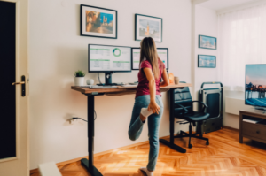 sit-stand work desk 